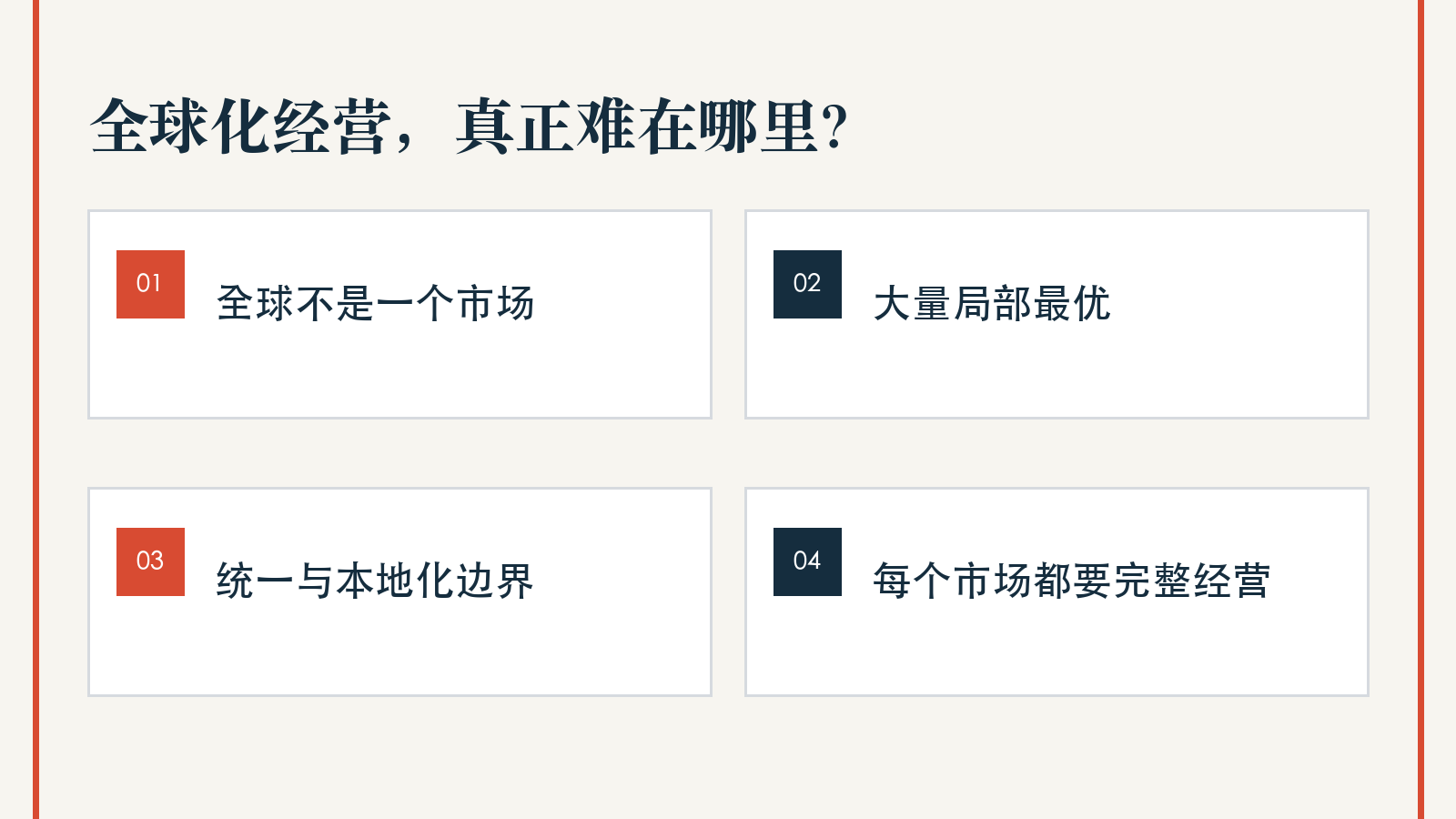 全球化经营四个复杂点